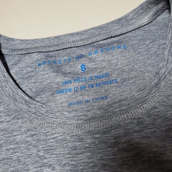 Rockets of Awesome NWOT Little Boy Size 8 Gray Heathered Ready Set Gone T-Shirt - Picture 5 of 7